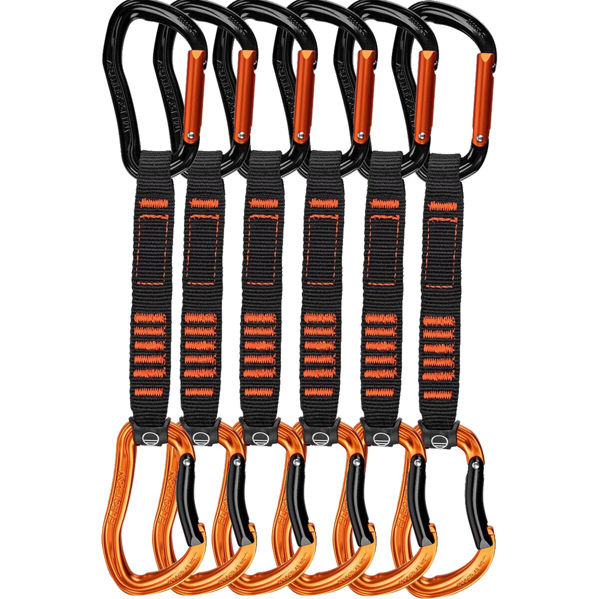 Wild Country Wild Country Electron Quickdraw Set - 6-Pack Orange/Black, 12cm