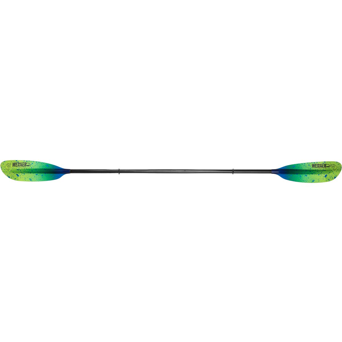 Werner Werner Camano Hooked Fiberglass 2-Piece Paddle - Straight Shaft Catch Lime, Standard,260