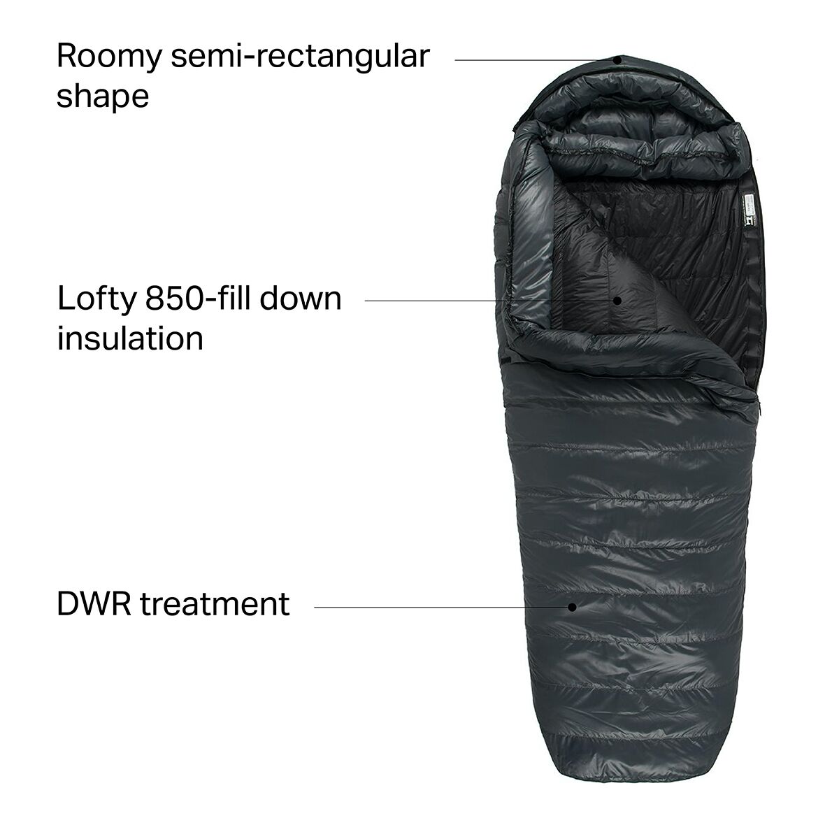 Rectangular down filled clearance sleeping bag
