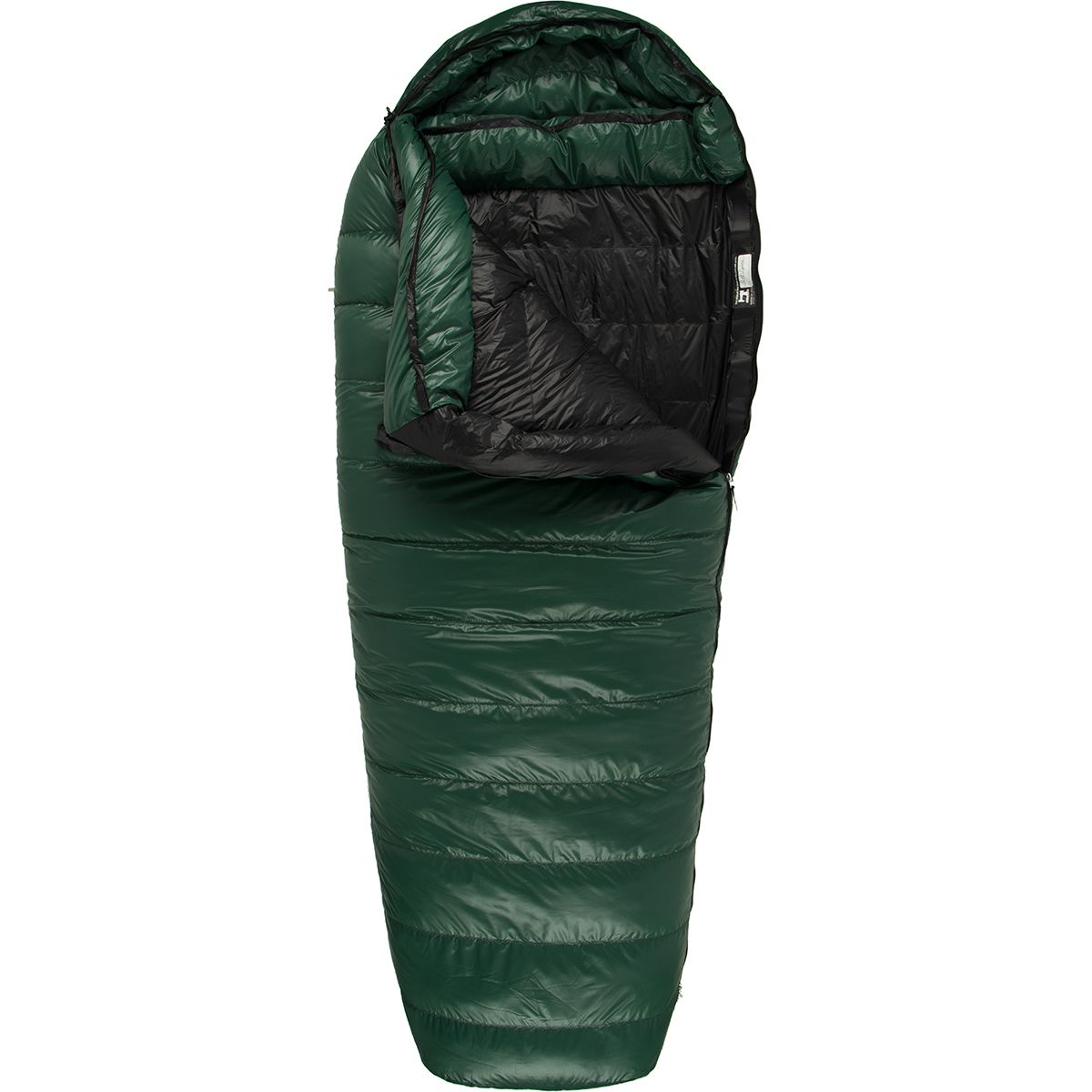 Image of Western Mountaineering Bristlecone MF Sleeping Bag: -10F Down Forest Green, 6ft/Right Zip