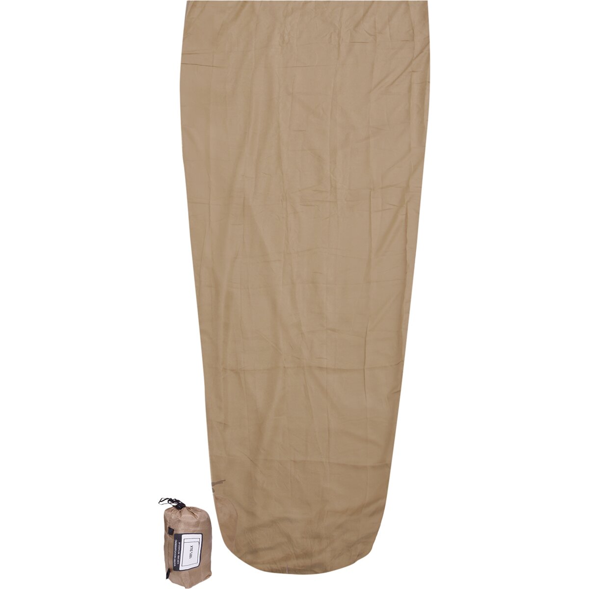 Image of Western Mountaineering Tioga Silk Sleeping Bag Liner Gold, Taper Long