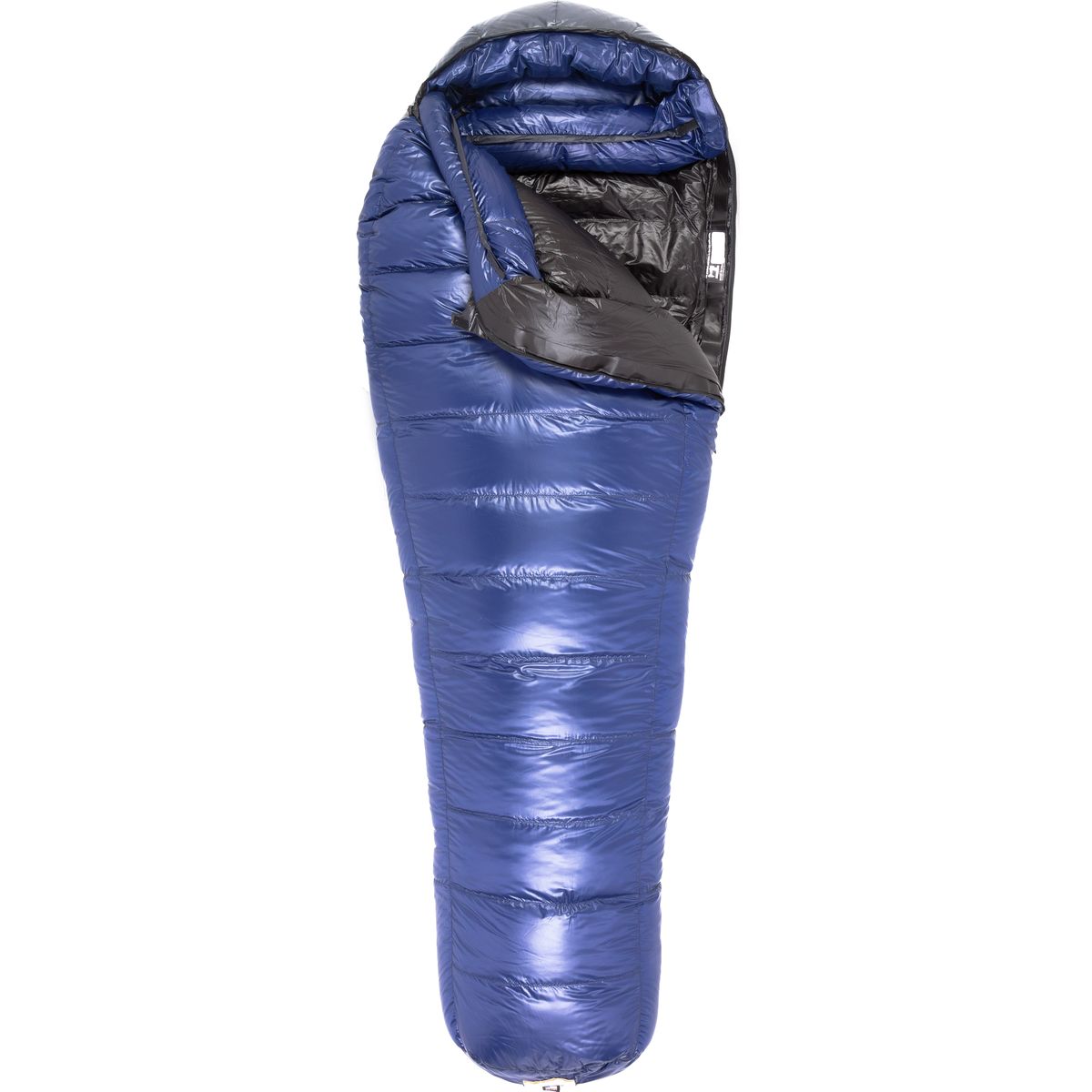 Image of Western Mountaineering Lynx MF Sleeping Bag: -10F Down Navy Blue, 6ft 6in/Left Zip