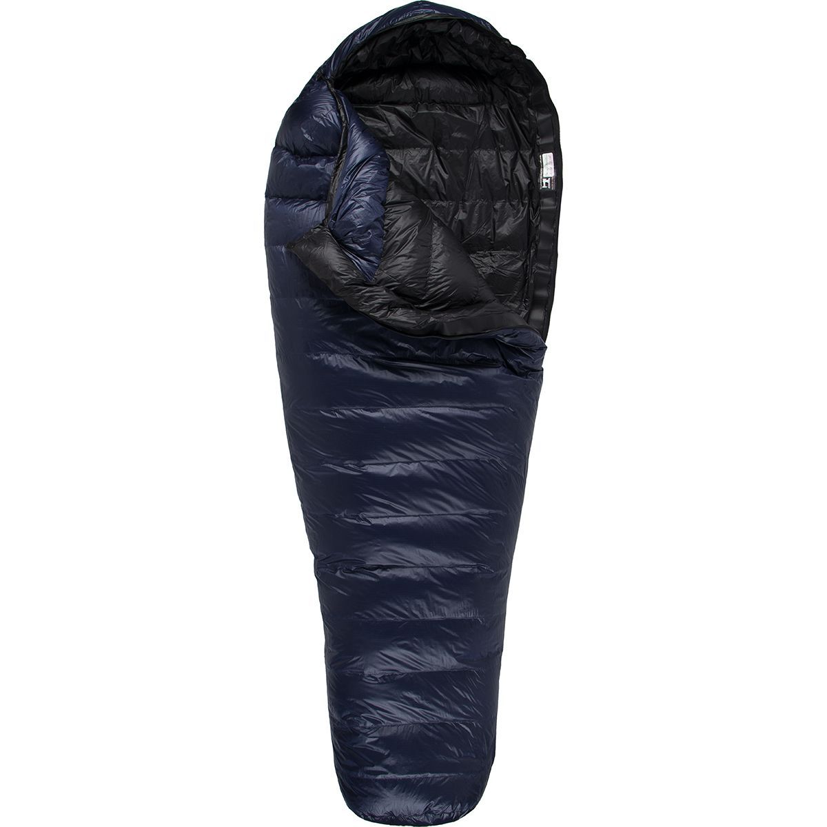 Image of Western Mountaineering MegaLite Sleeping Bag: 30F Down Navy Blue, 6ft 6in/Right Zip
