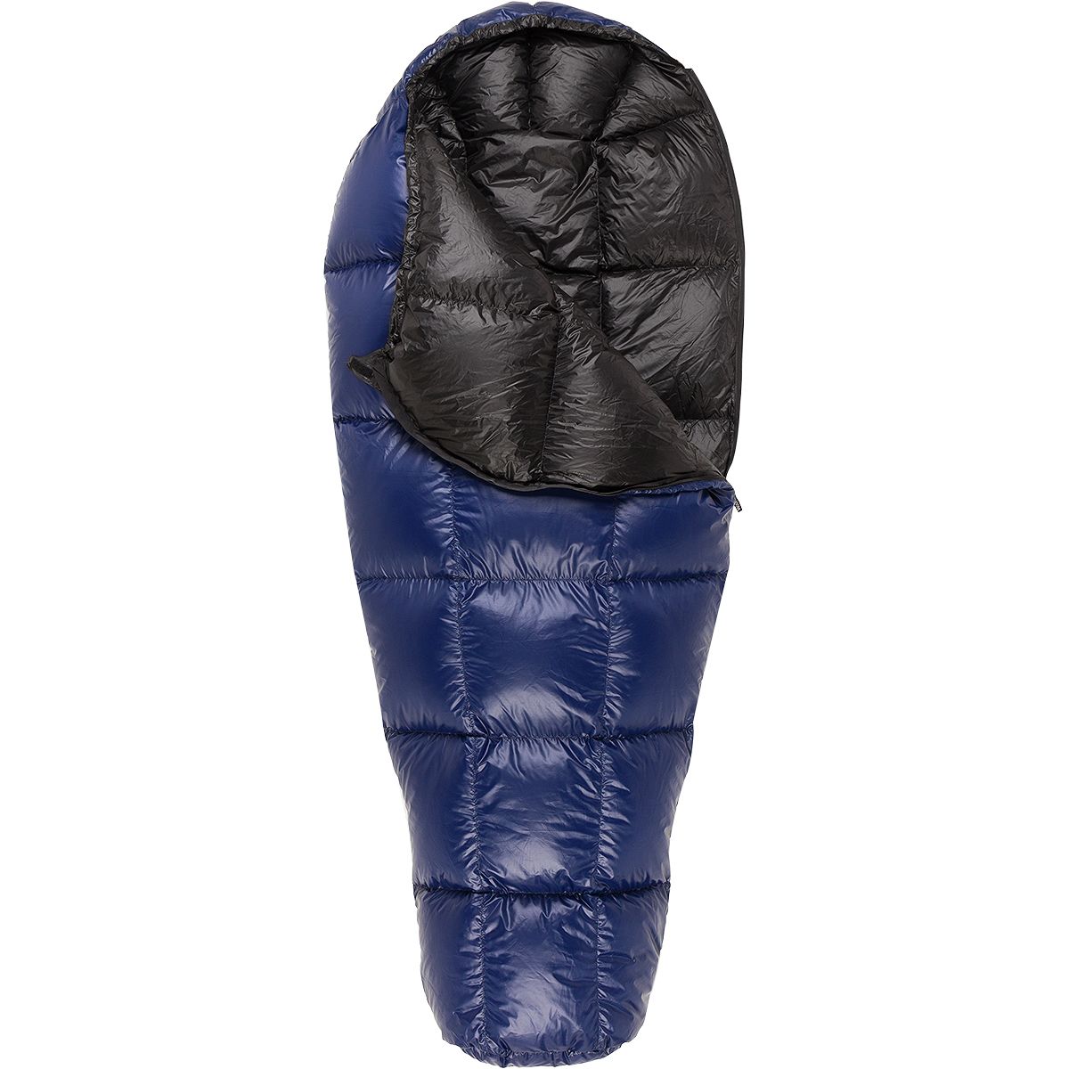 Image of Western Mountaineering Caribou MF Sleeping Bag: 35F Down Navy Blue, 6ft/Left Zip