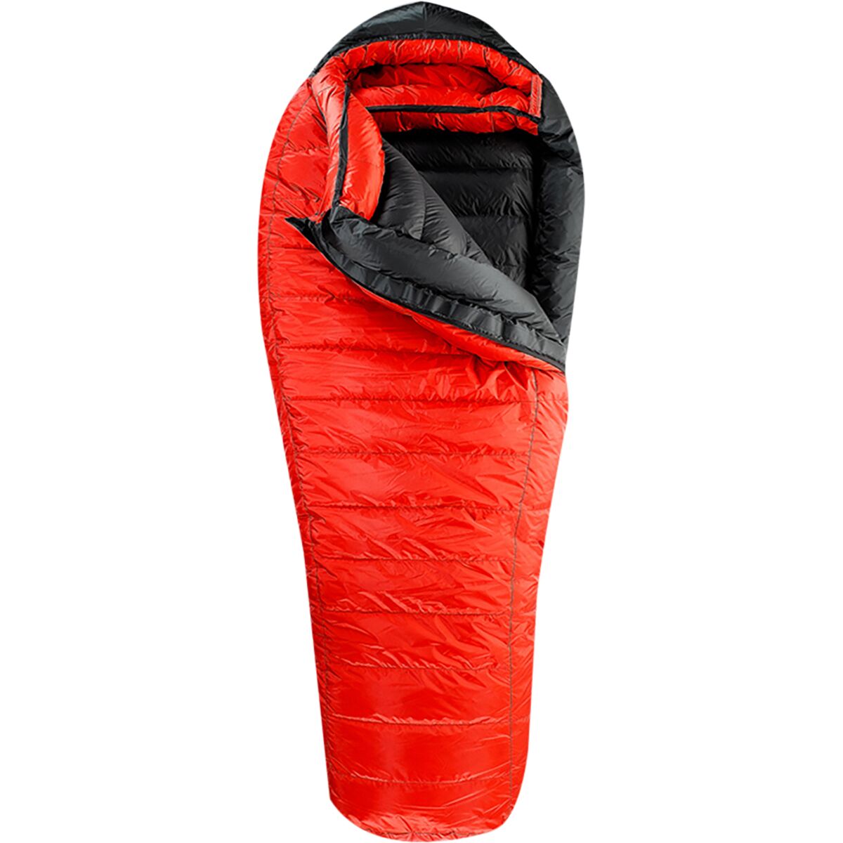 Image of Western Mountaineering Bison GWS Expedition Sleeping Bag: -40F Down Persimmon/Black, 6ft 6in/Right Zip