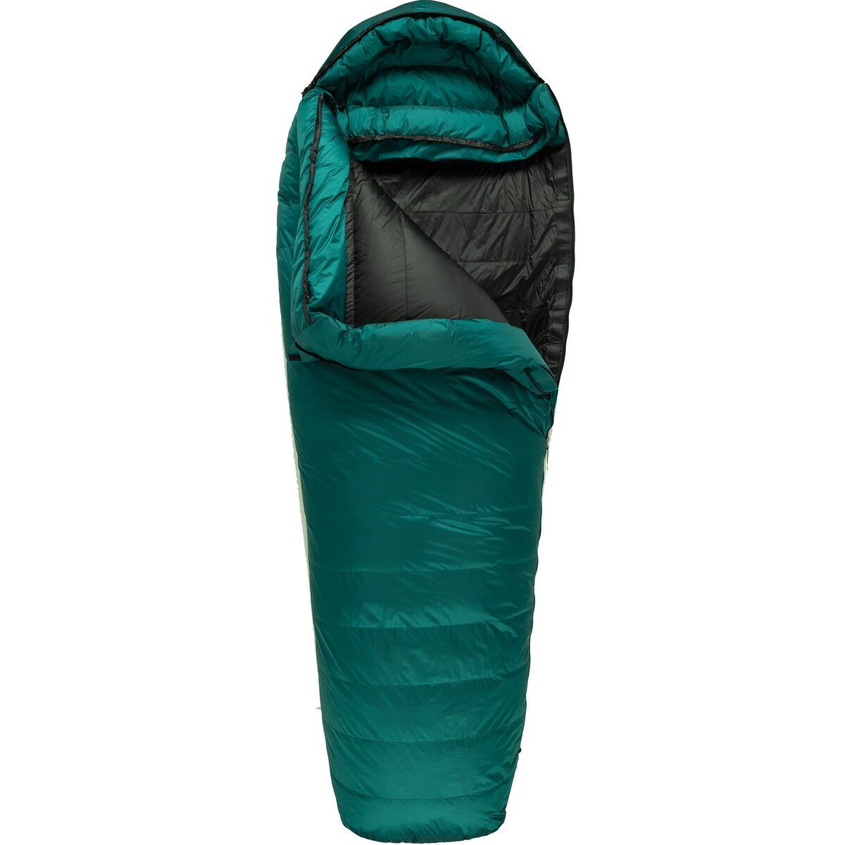 Image of Western Mountaineering Sequoia StormShield Sleeping Bag Emerald/Black, 6ft 6in/Right Zip