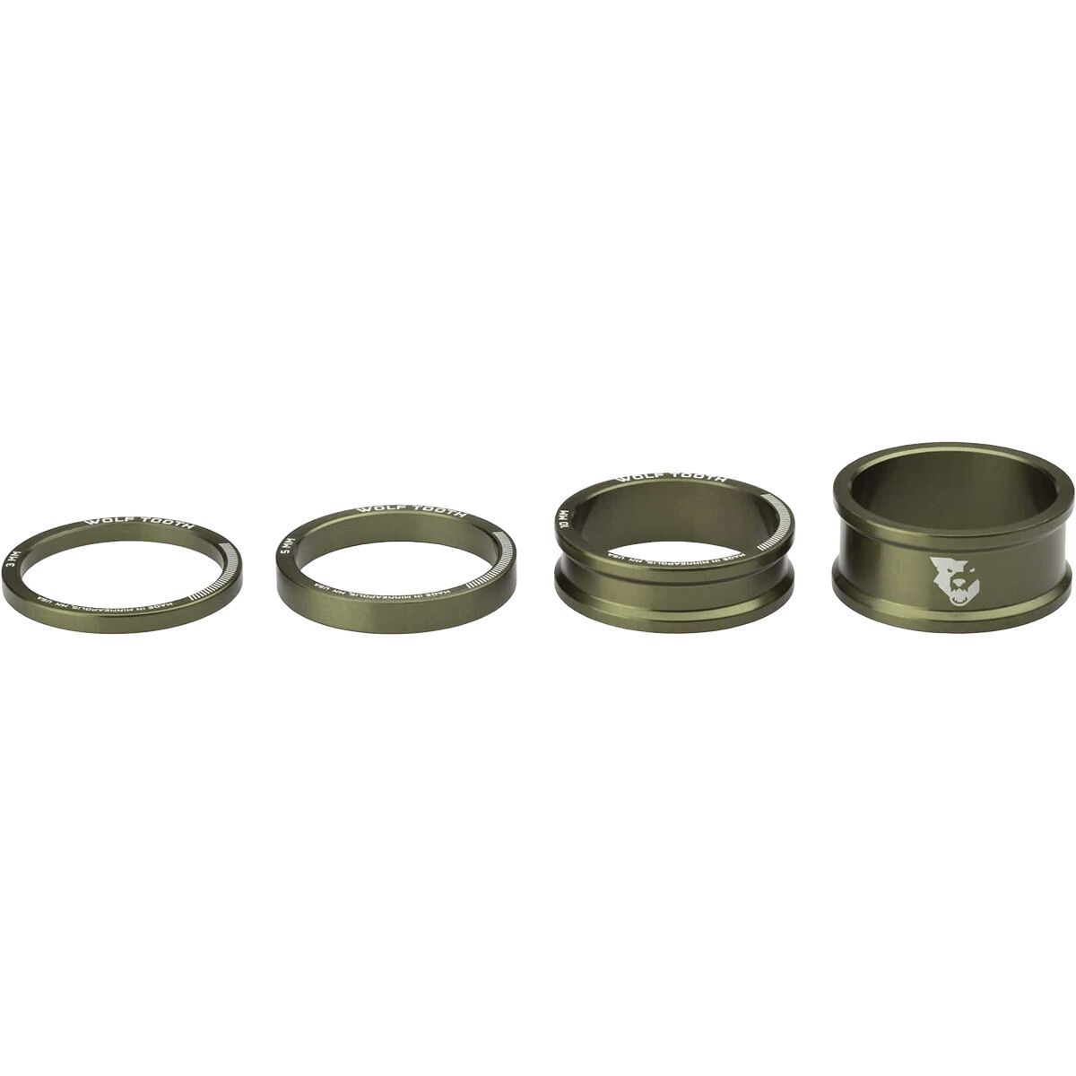 Wolf Tooth Components Headset Spacer Kit Olive, One Size