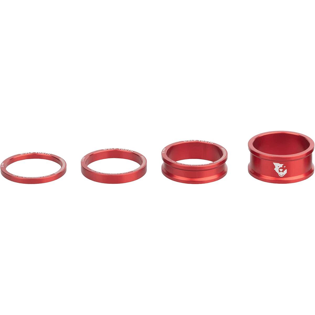 Image of Wolf Tooth Components Headset Spacer Kit Red, One Size