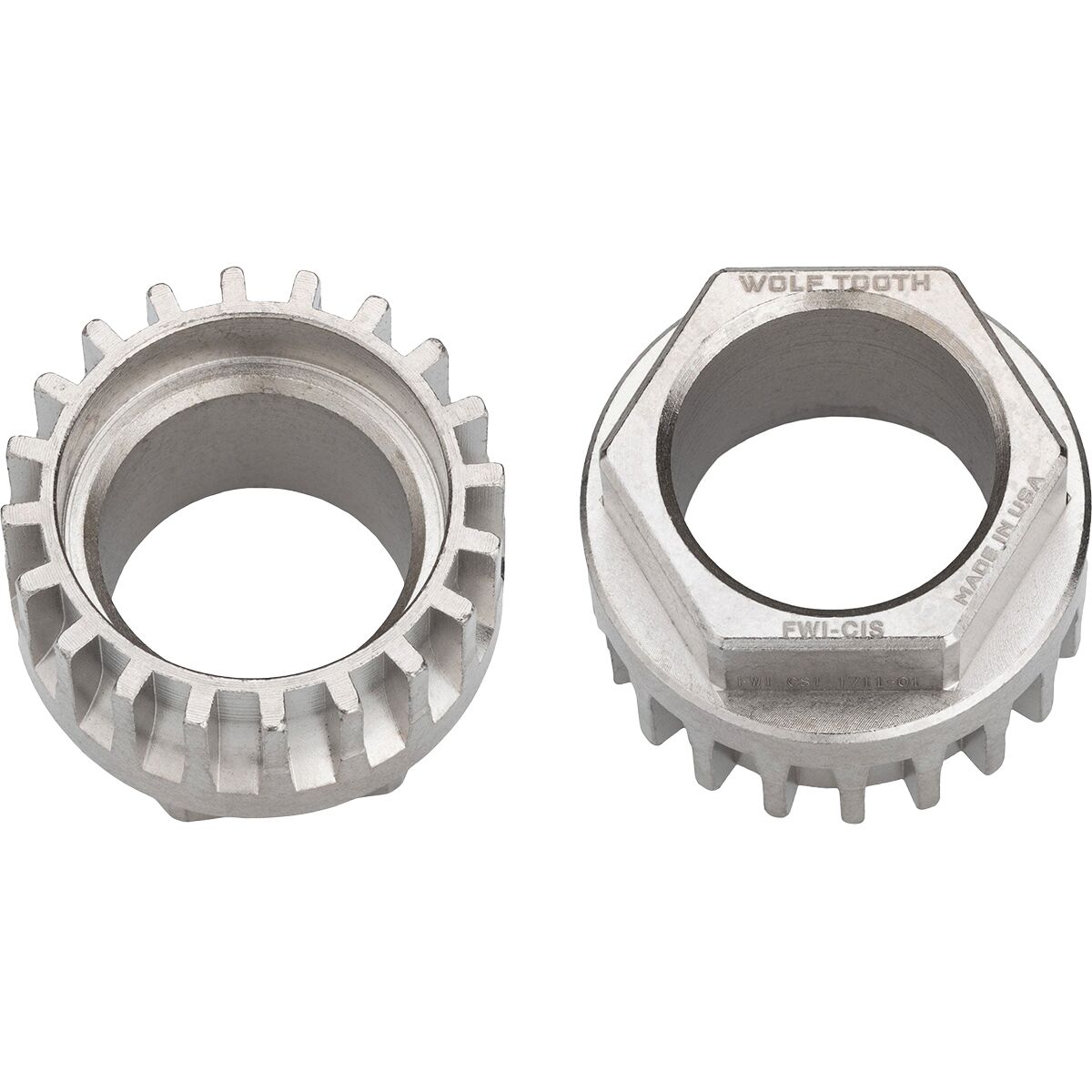Image of Wolf Tooth Components Pack Wrench Steel Hex Inserts Silver, Cinch/Shimano/Spline Wrench Insert