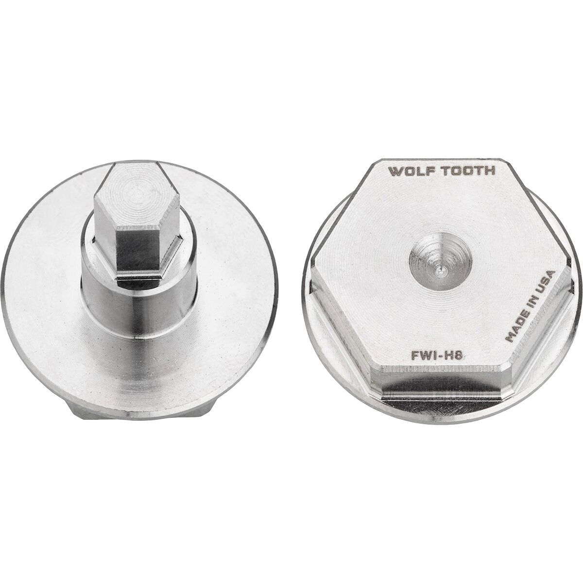 Image of Wolf Tooth Components Pack Wrench Steel Hex Inserts Silver, 8MM Hex Wrench Insert