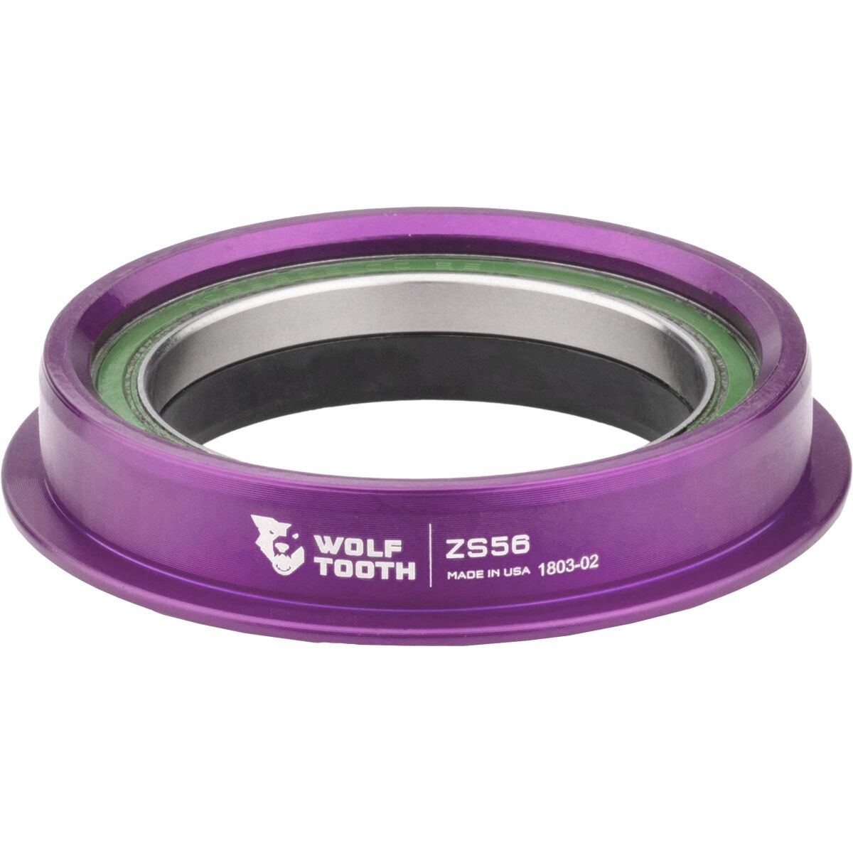 Image of Wolf Tooth Components Premium ZS56/40 Lower Headset Assembly Ultraviolet Purple, Stainless Steel, Bearing and Race