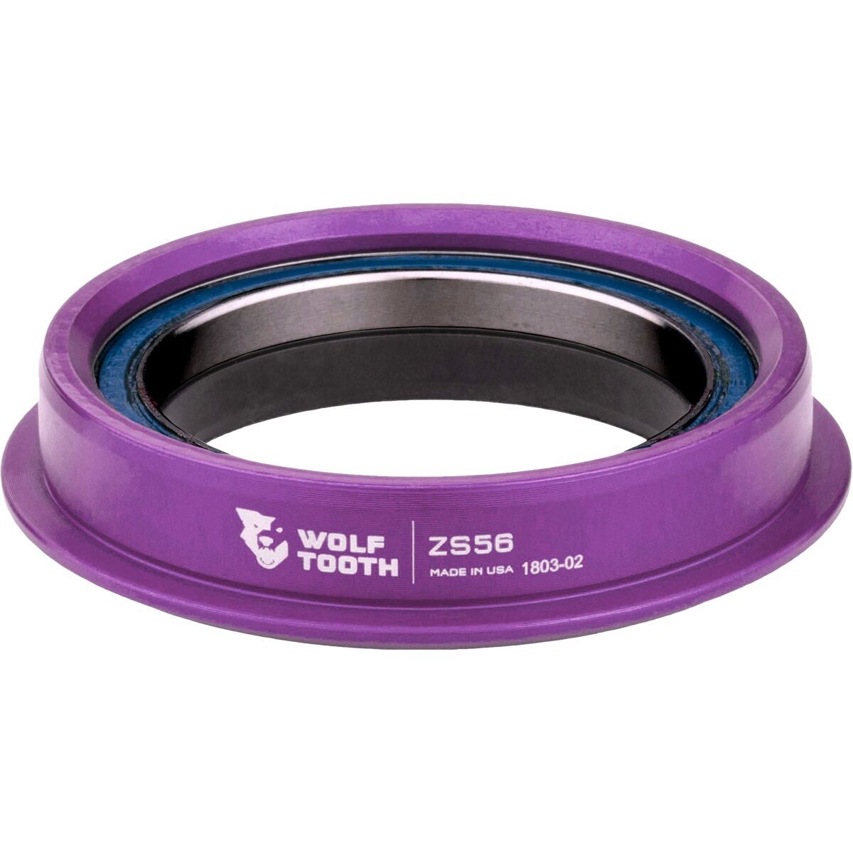 Image of Wolf Tooth Components Performance ZS56/40 Lower Headset Assembly Ultraviolet Purple, Black Oxide Steel, Bearing and Race