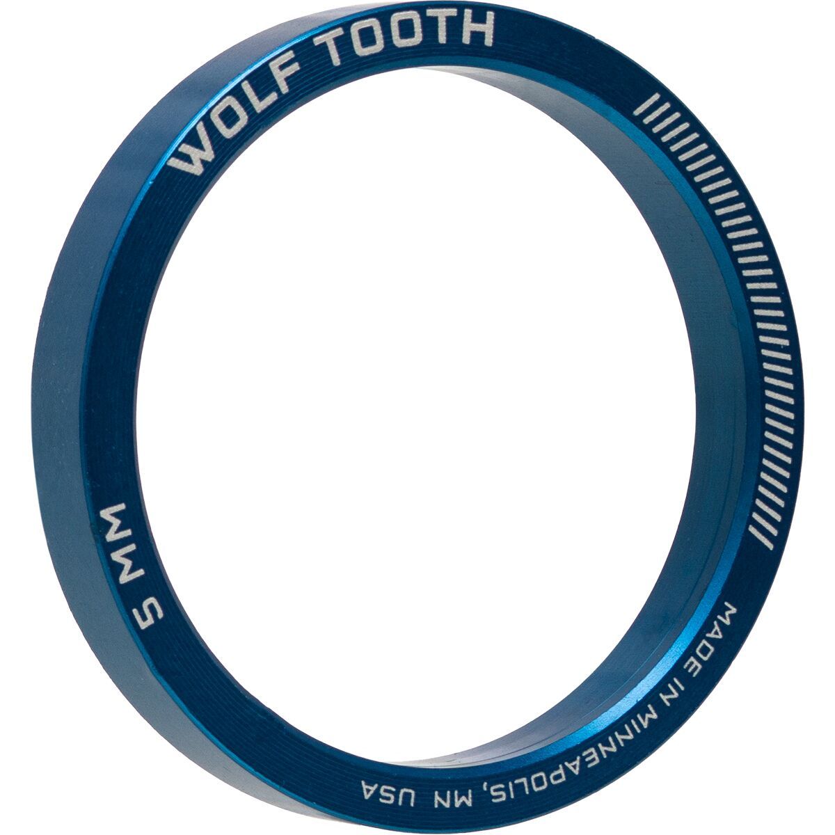 Image of Wolf Tooth Components Precision Headset Spacer - 5-Pack Blue, 10mm
