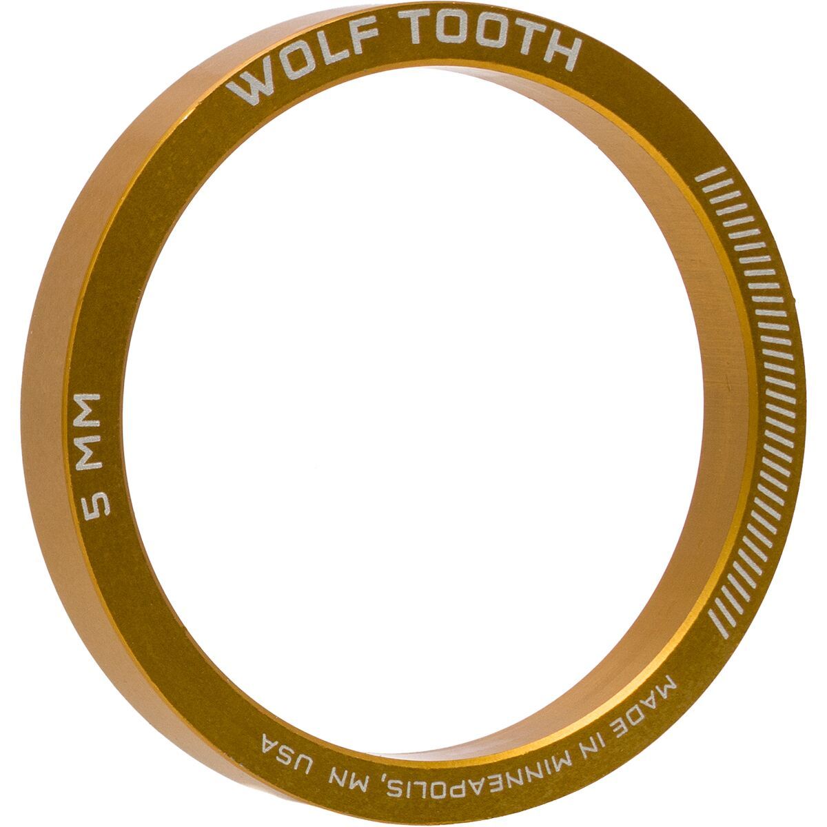 Image of Wolf Tooth Components Precision Headset Spacer - 5-Pack Gold, 10mm