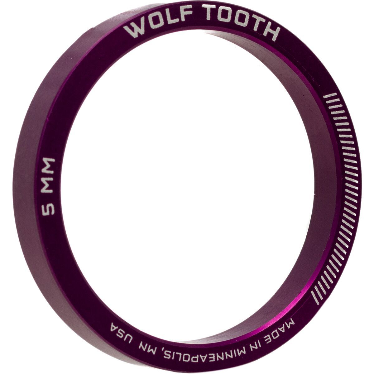 Image of Wolf Tooth Components Precision Headset Spacer - 5-Pack Purple, 15mm