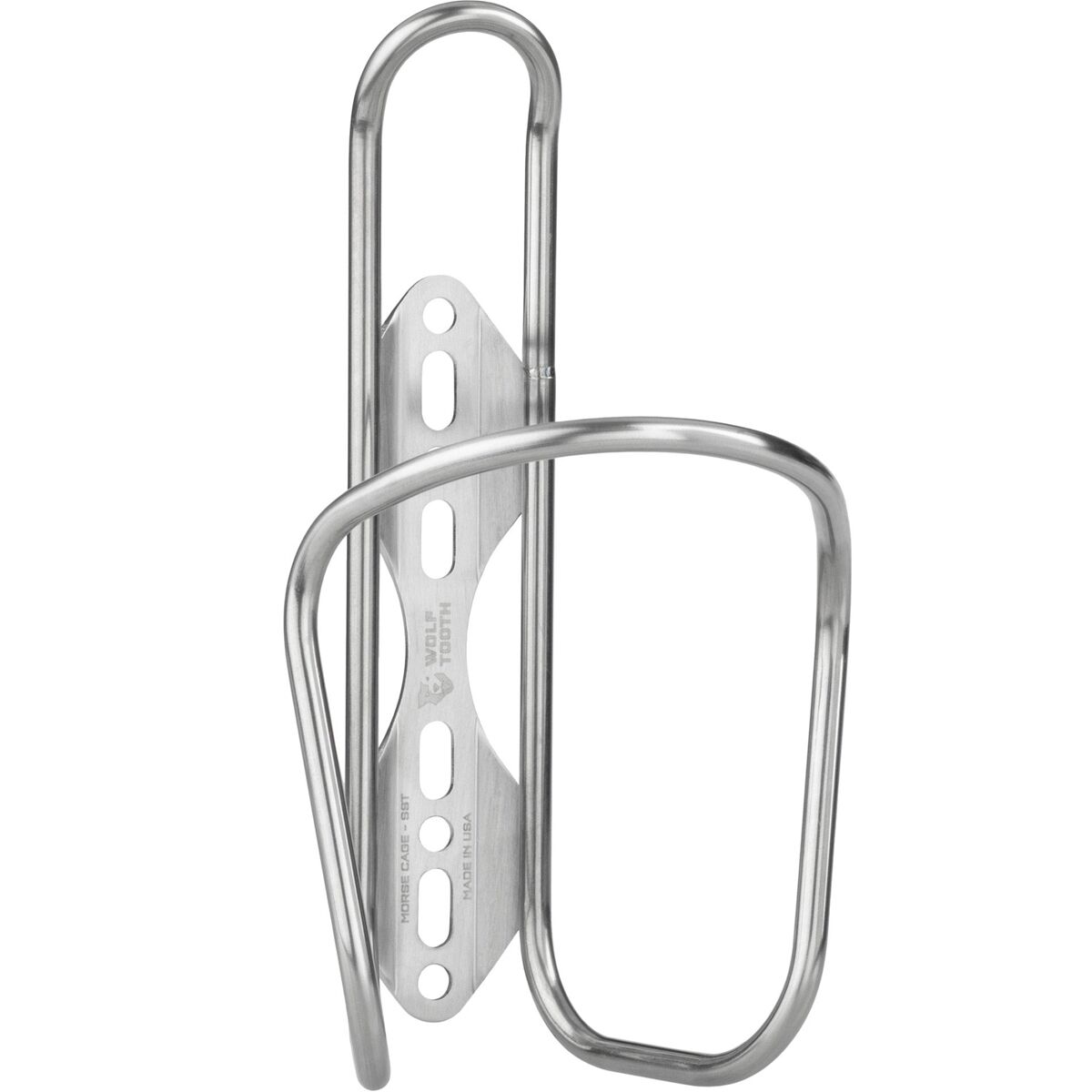 Image of Wolf Tooth Components Morse Stainless Bottle Cage Stainless, One Size