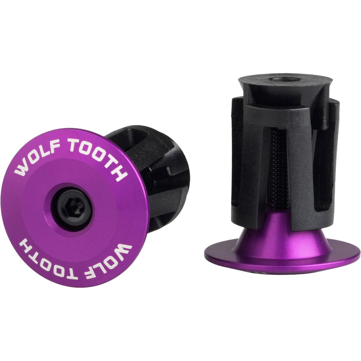 Image of Wolf Tooth Components Alloy Bar Ends Ultraviolet Purple, One Size