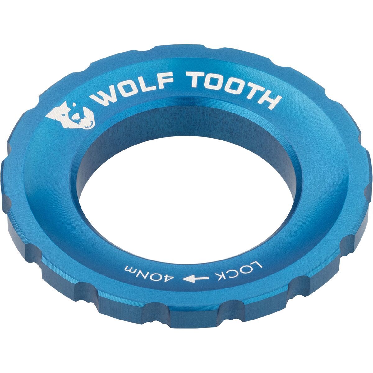 Image of Wolf Tooth Components Centerlock Lockring Blue, Single/QR/12mm/15mm/20mm