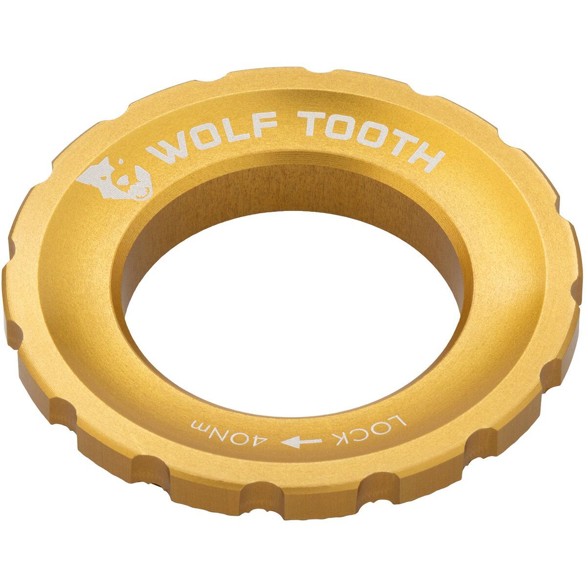 Image of Wolf Tooth Components Centerlock Lockring Gold, Single/QR/12mm/15mm/20mm