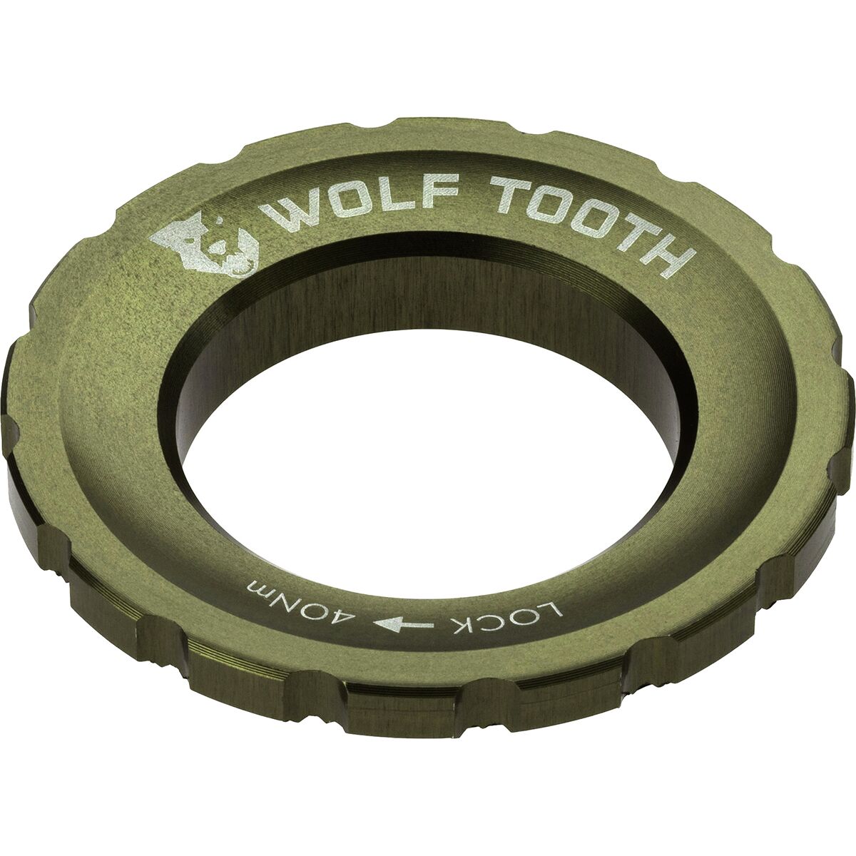 Image of Wolf Tooth Components Centerlock Lockring Olive, Single/QR/12mm/15mm/20mm