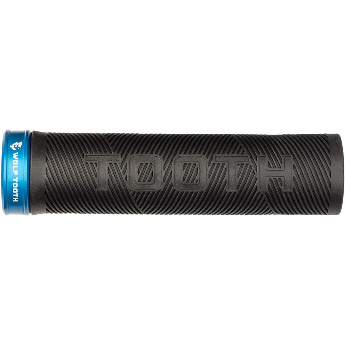 Image of Wolf Tooth Components Wolf Tooth Echo Lock-On Grip Black Grip/Blue Collar, One SIze