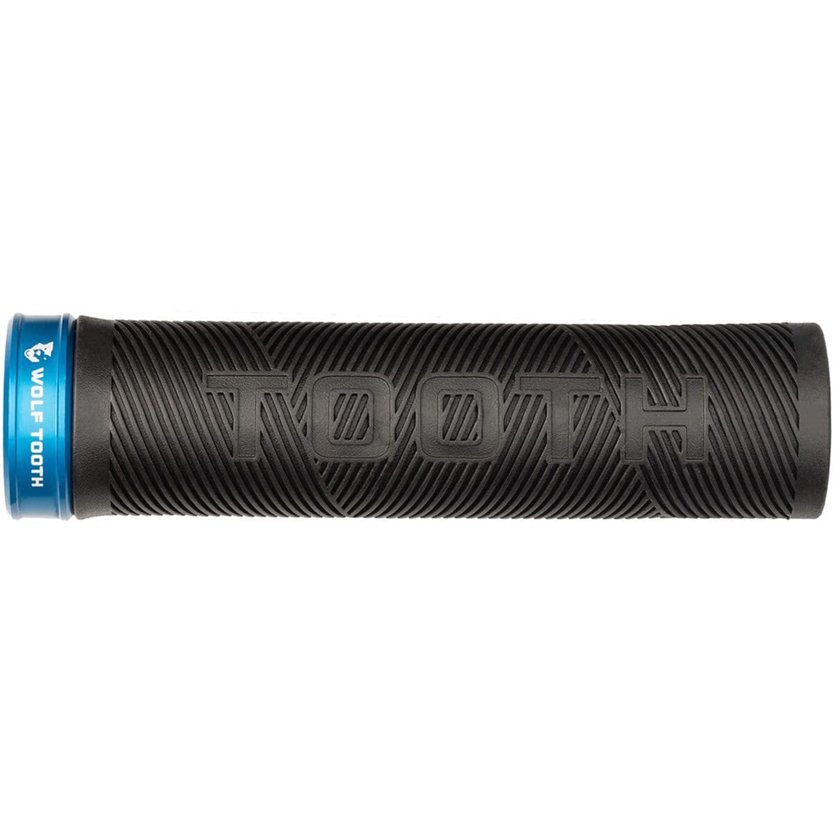 Image of Wolf Tooth Components Wolf Tooth Echo Lock-On Grip Black Grip/Blue Collar, One Size