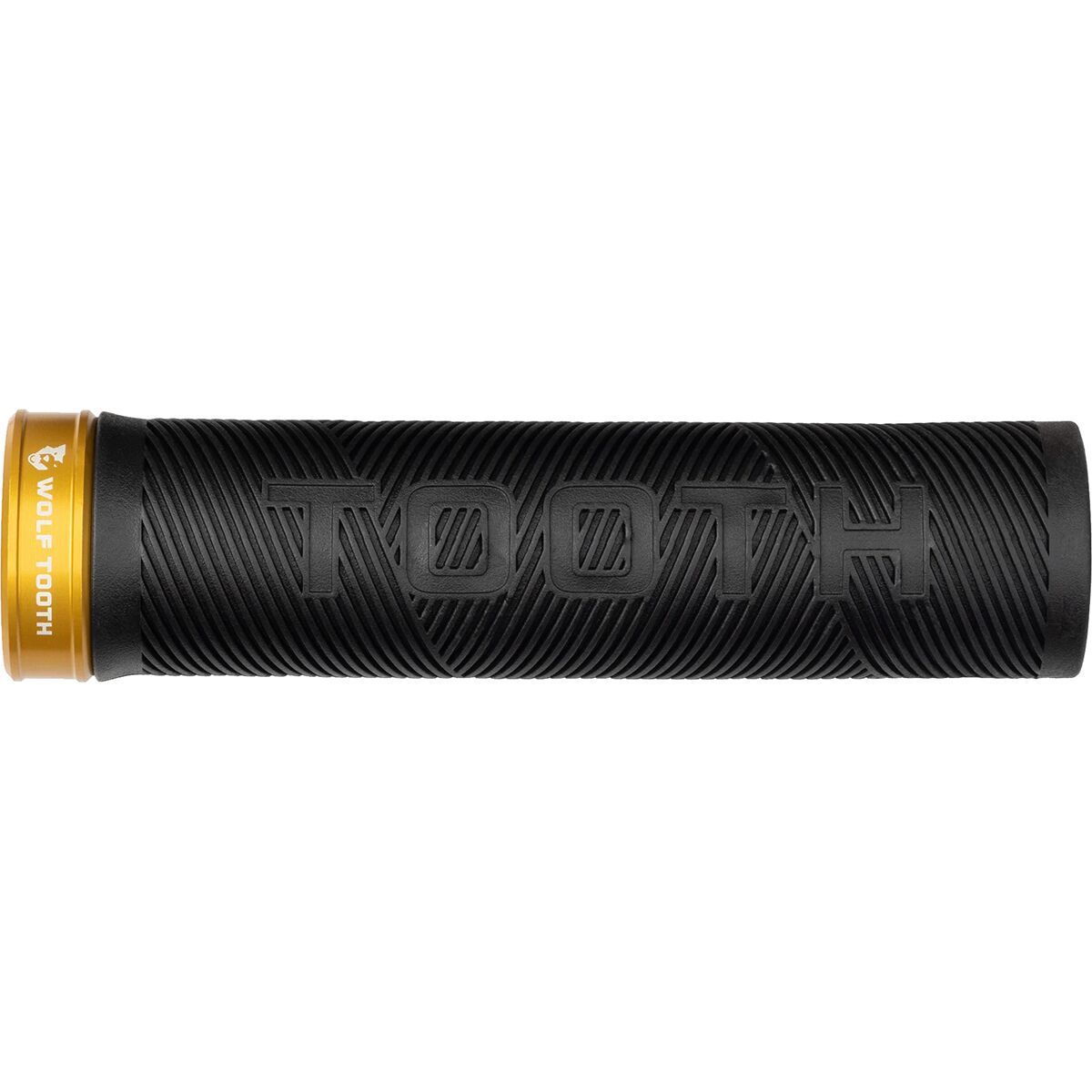 Image of Wolf Tooth Components Wolf Tooth Echo Lock-On Grip Black Grip/Gold Collar, One Size