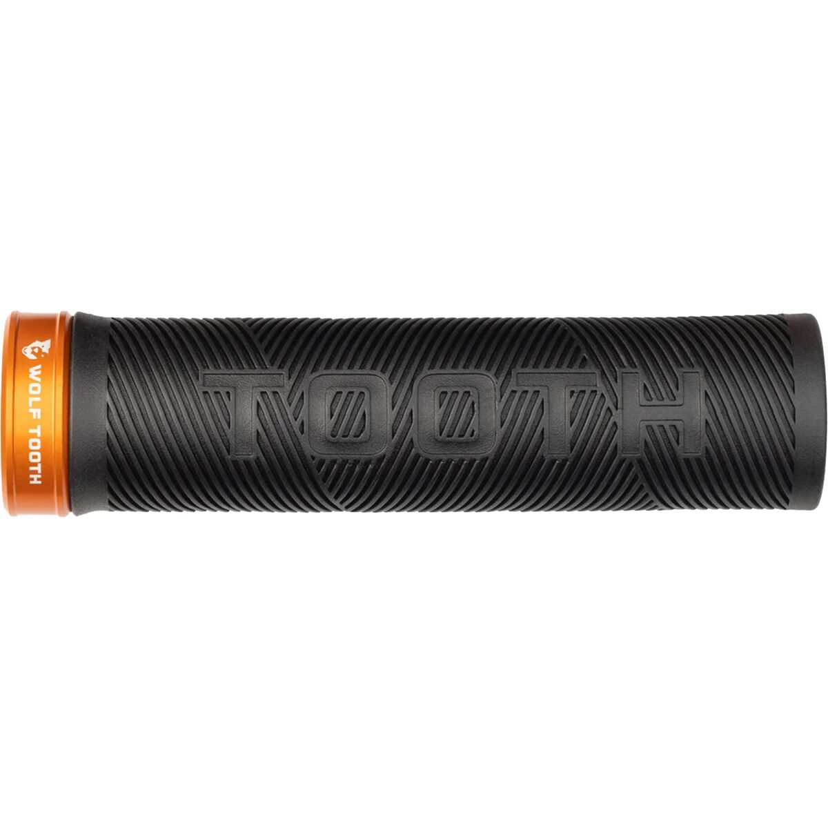 Image of Wolf Tooth Components Wolf Tooth Echo Lock-On Grip Black Grip/Orange Collar, One SIze