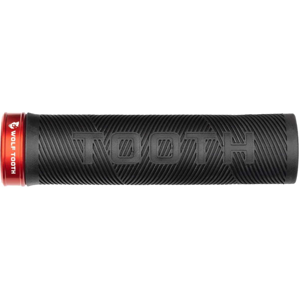 Image of Wolf Tooth Components Wolf Tooth Echo Lock-On Grip Black Grip/Red Collar, One Size