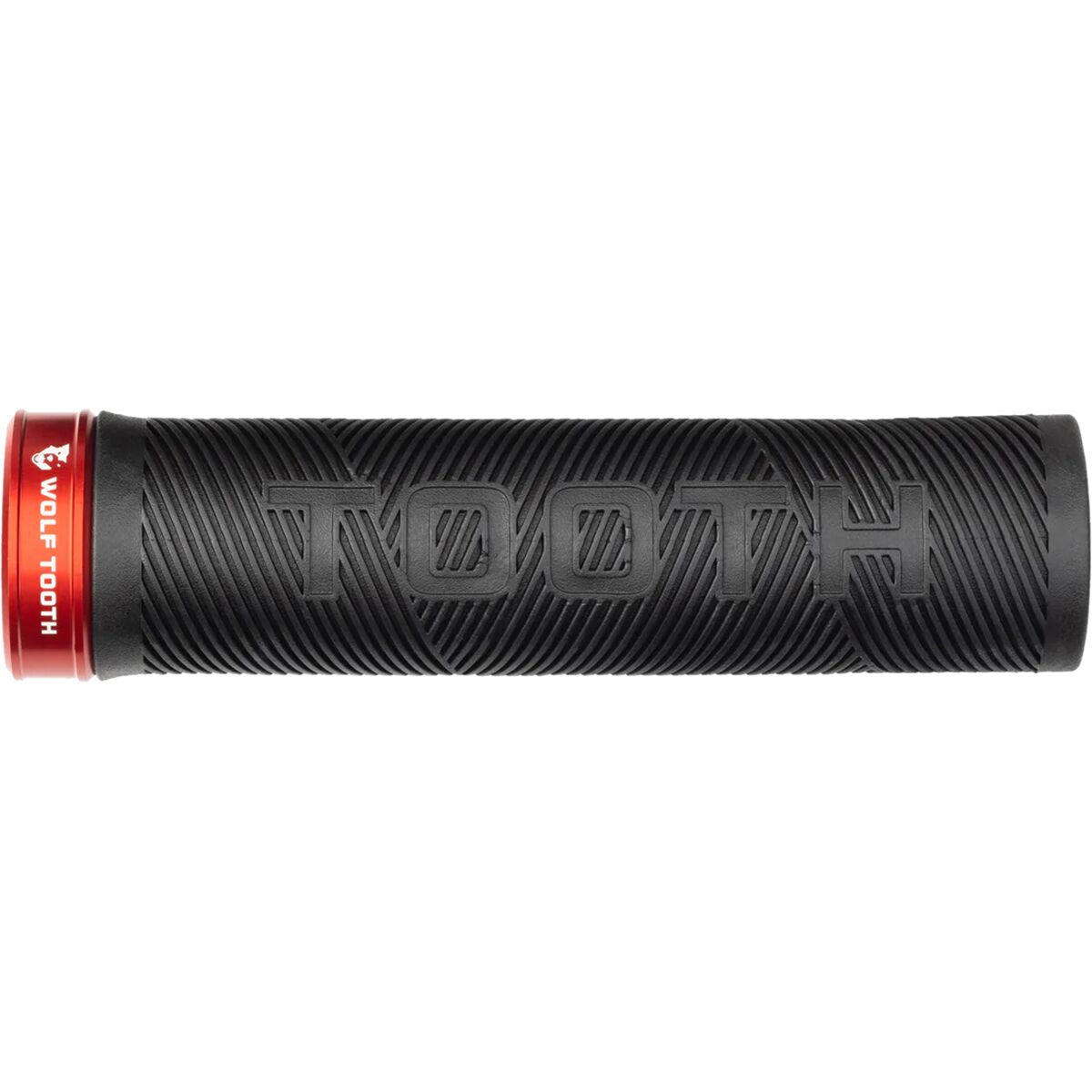 Image of Wolf Tooth Components Wolf Tooth Echo Lock-On Grip Black Grip/Red Collar, One SIze