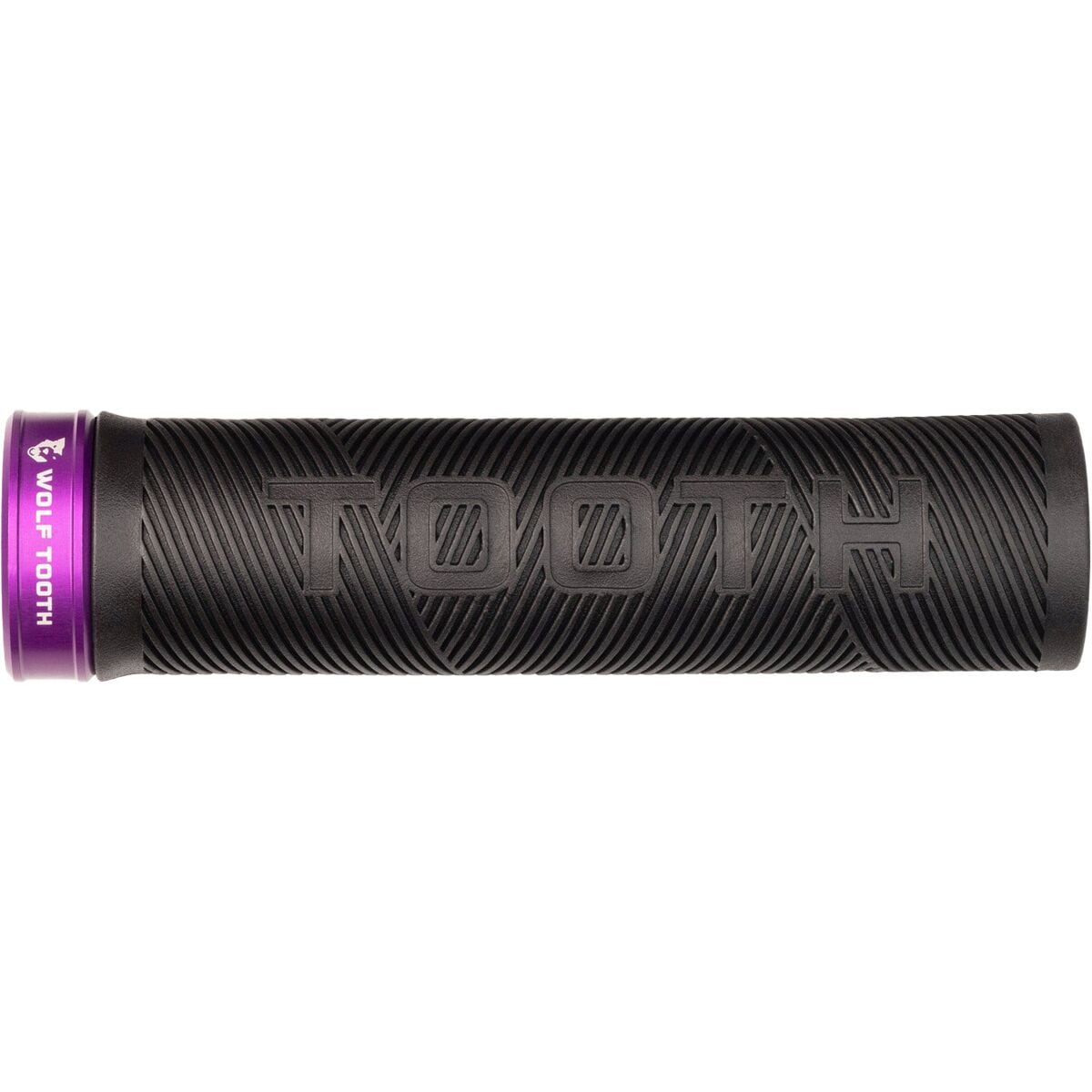 Image of Wolf Tooth Components Wolf Tooth Echo Lock-On Grip Black Grip/Ultraviolet Purple Collar, One Size