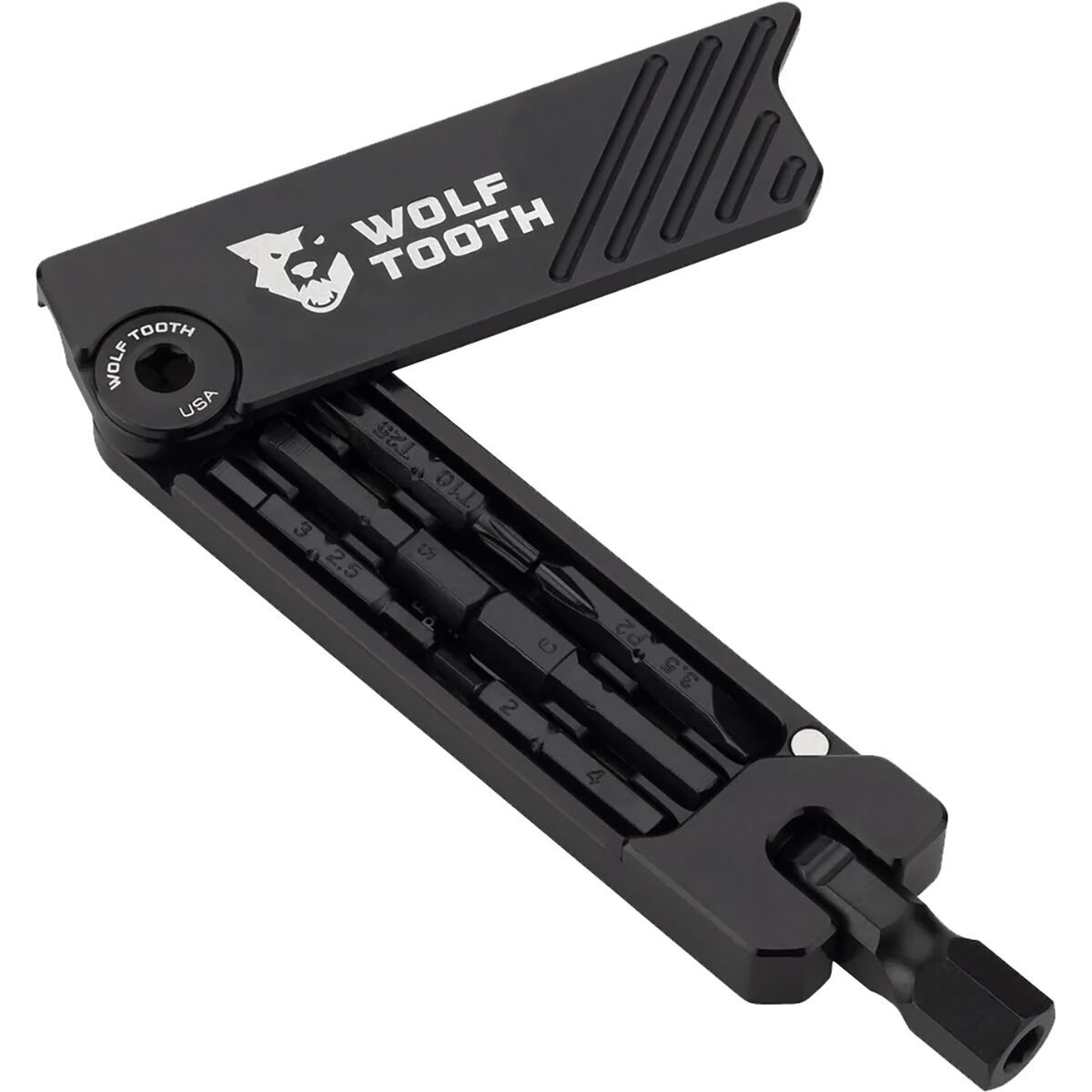 Image of Wolf Tooth Components 6-Bit Hex Wrench Multi-Tool Black Bolt, One Size