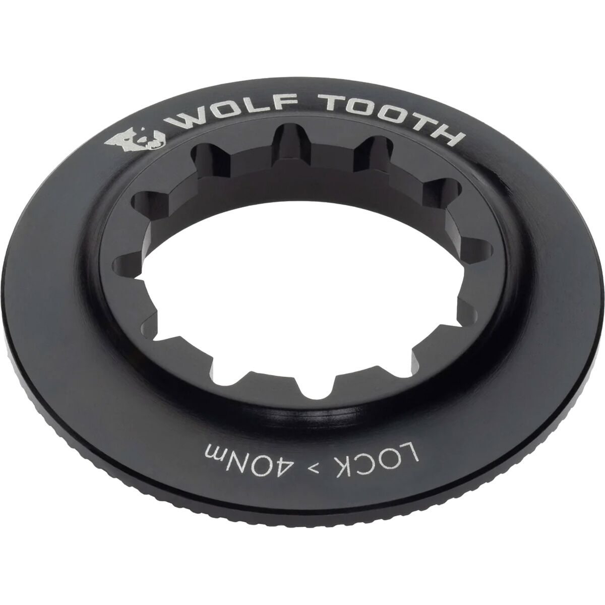 Wolf Tooth Components Wolf Tooth Components Centerlock Rotor Lockring - Internal Spline Black, Centerlock