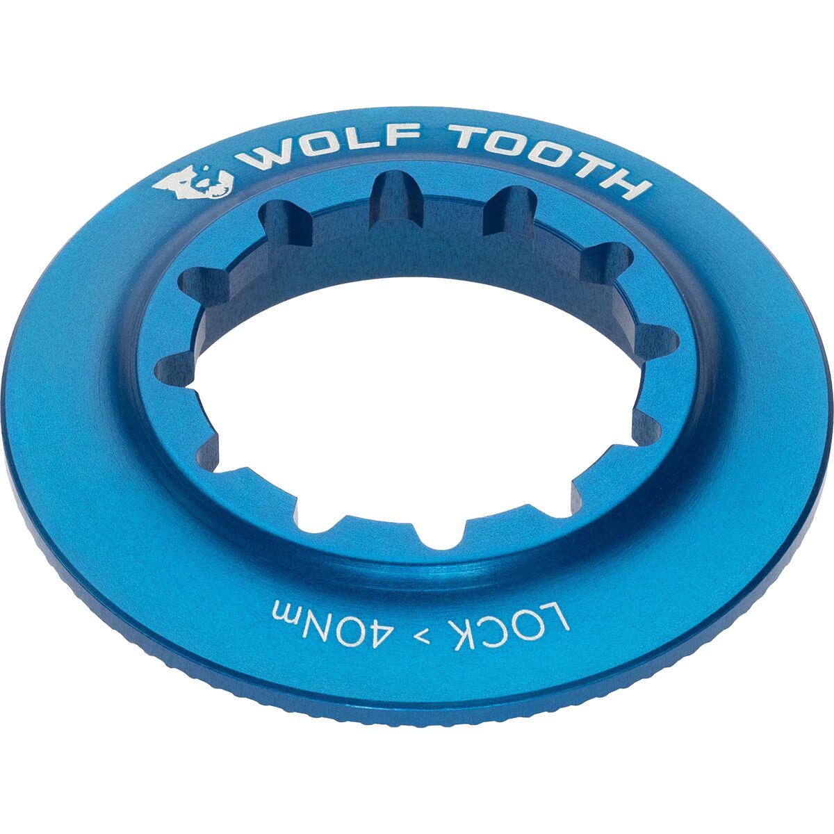 Wolf Tooth Components Wolf Tooth Components Centerlock Rotor Lockring - Internal Spline Blue, Centerlock