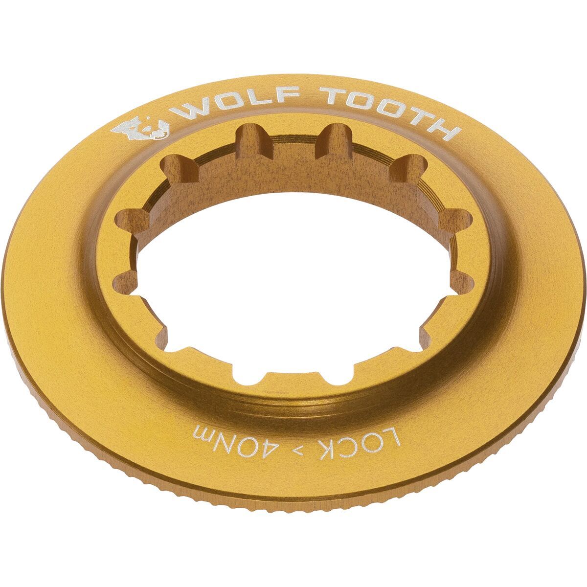Image of Wolf Tooth Components Centerlock Rotor Lockring - Internal Spline Gold, Centerlock