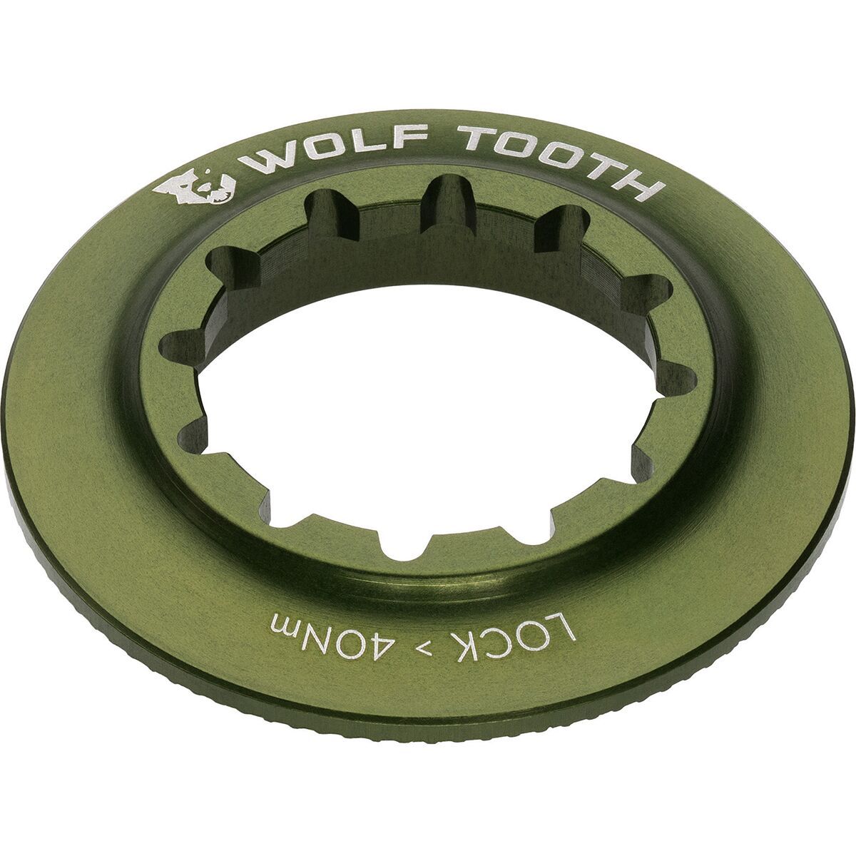 Image of Wolf Tooth Components Centerlock Rotor Lockring - Internal Spline Olive, Centerlock