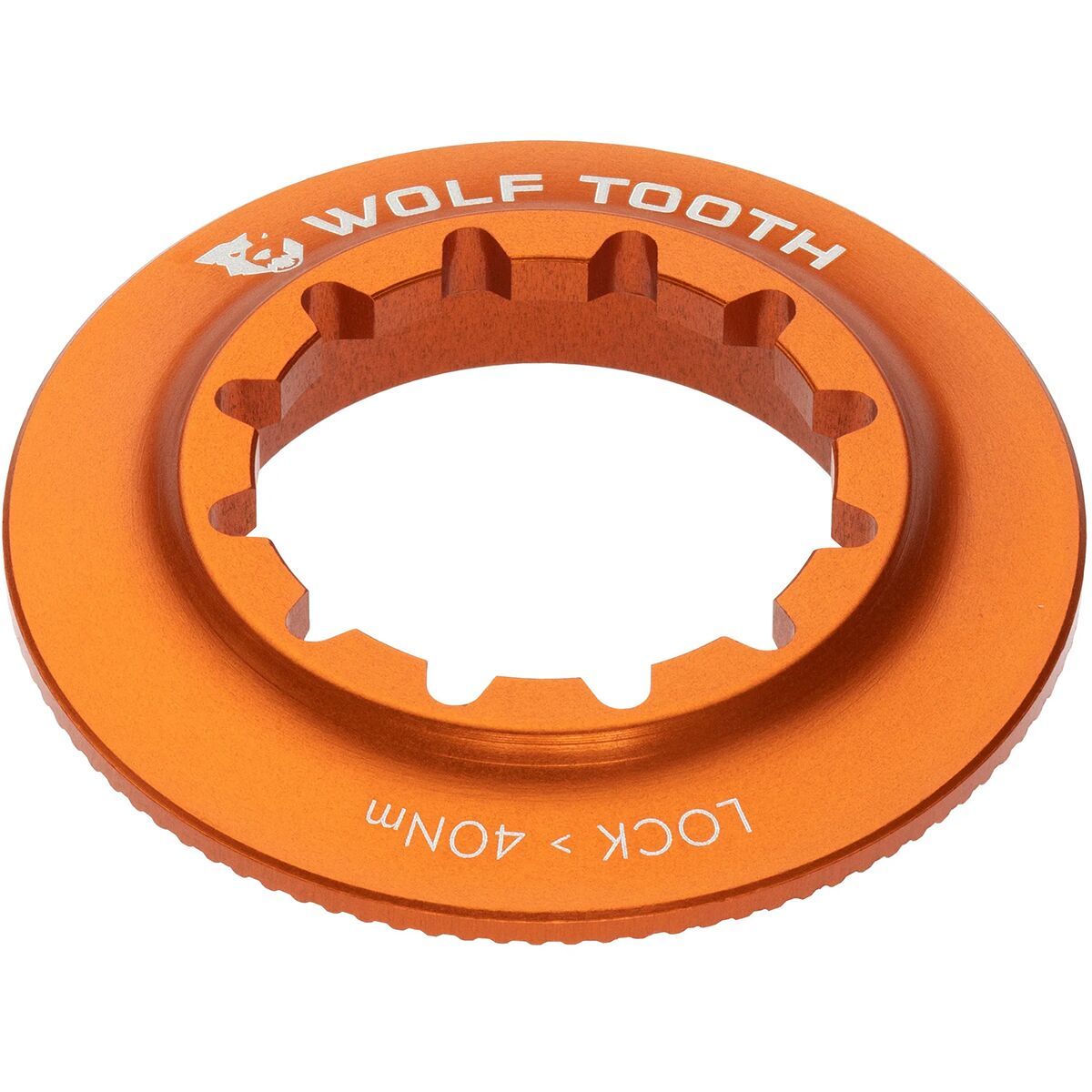 Image of Wolf Tooth Components Centerlock Rotor Lockring - Internal Spline Orange, Centerlock