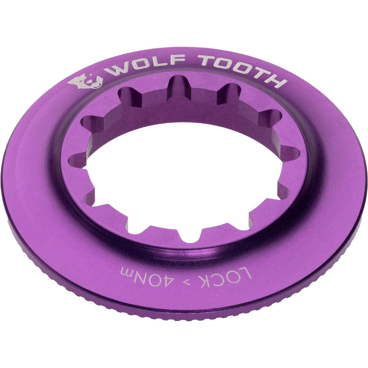 Wolf Tooth Components Wolf Tooth Components Centerlock Rotor Lockring - Internal Spline Ultraviolet Purple, Centerlock
