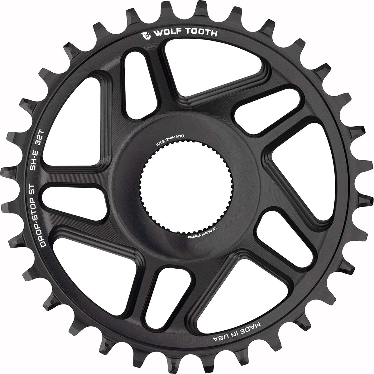 Image of Wolf Tooth Components Shimano E-Bike Chainring Drop-Stop B One Color, 32t
