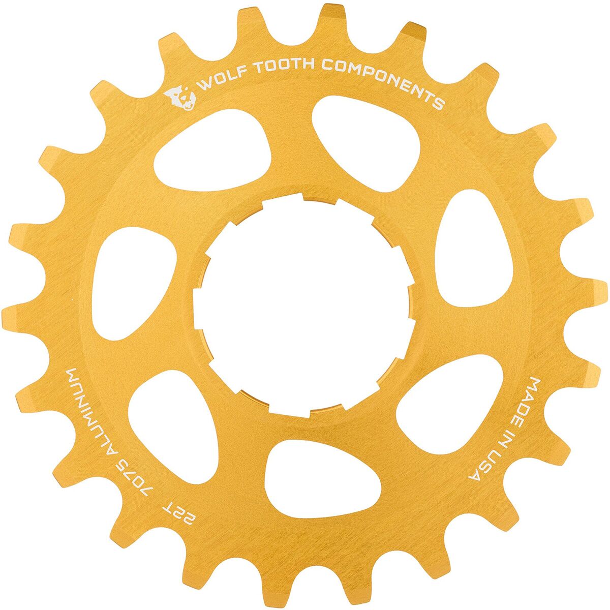 Image of Wolf Tooth Components Alloy Single Speed Cog Gold, 22t