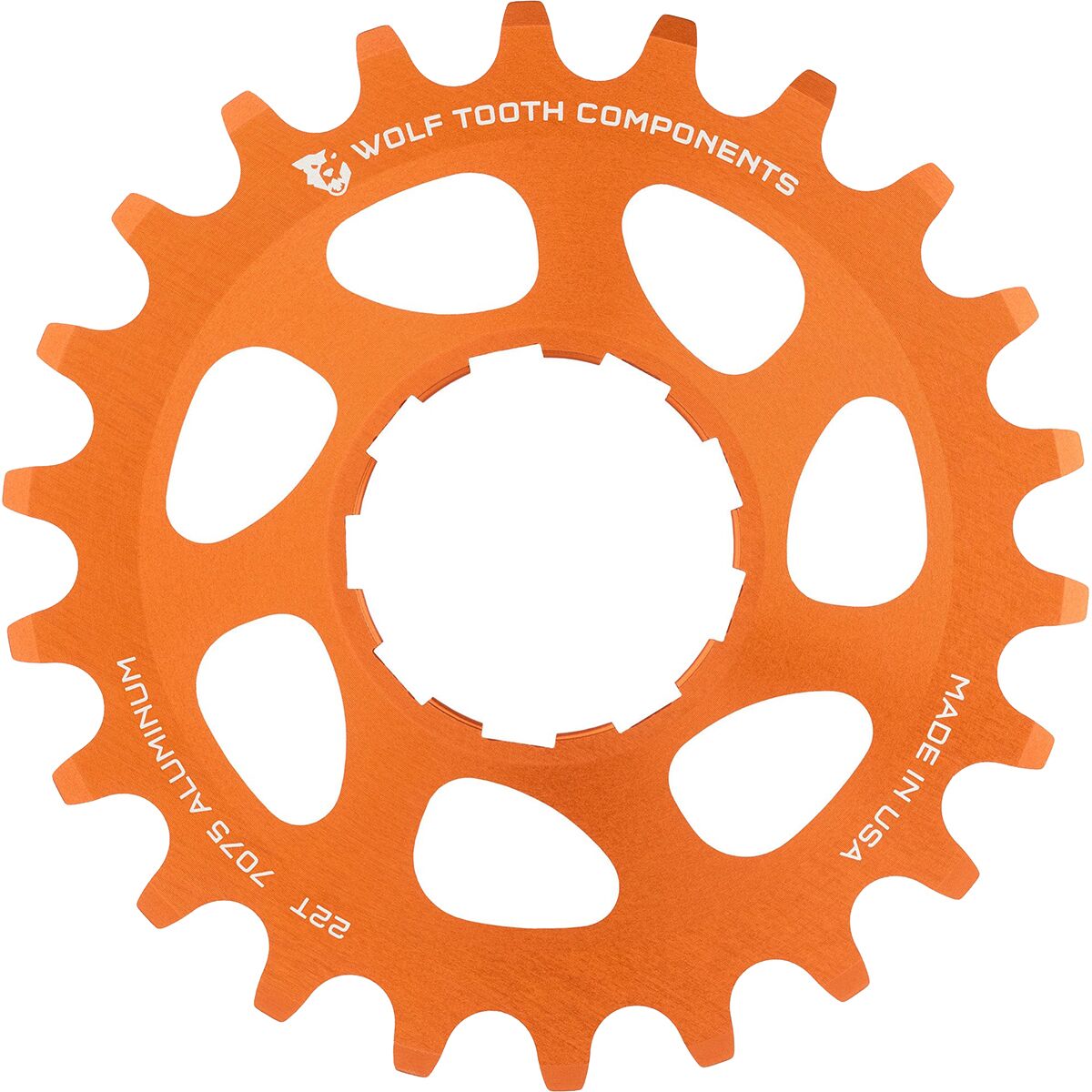 Image of Wolf Tooth Components Alloy Single Speed Cog Orange, 22t