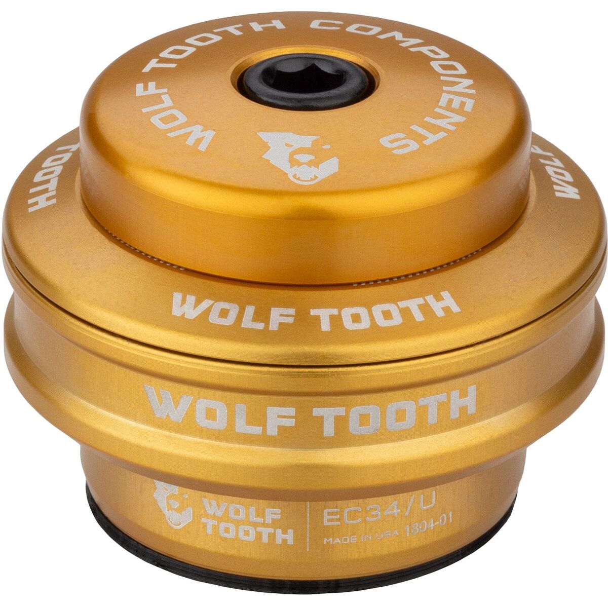 Image of Wolf Tooth Components EC34/28.6 Premium Upper Headset Gold, EC34/28.6, 35mm Stack