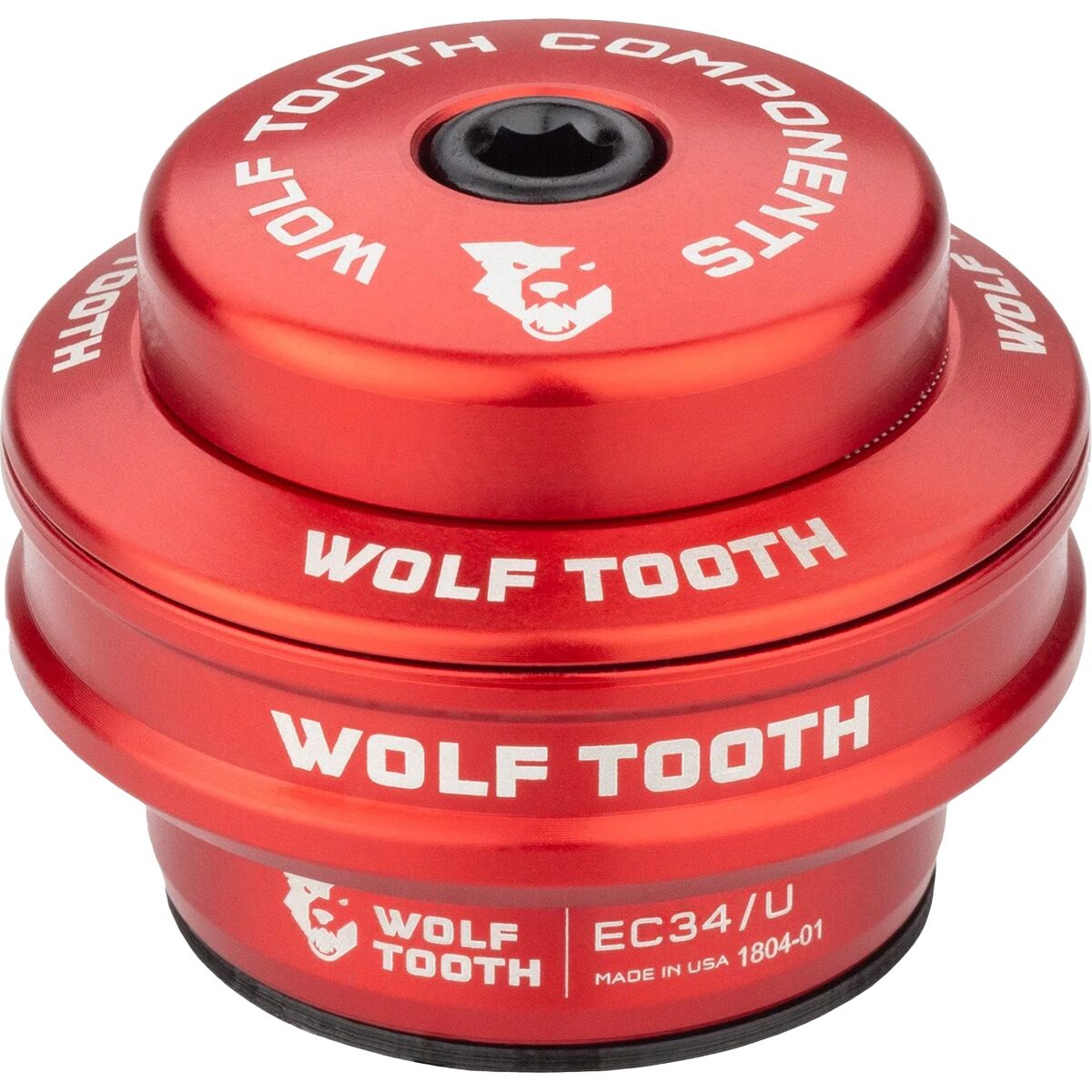 Image of Wolf Tooth Components EC34/28.6 Premium Upper Headset Red, EC34/28.6, 25mm Stack
