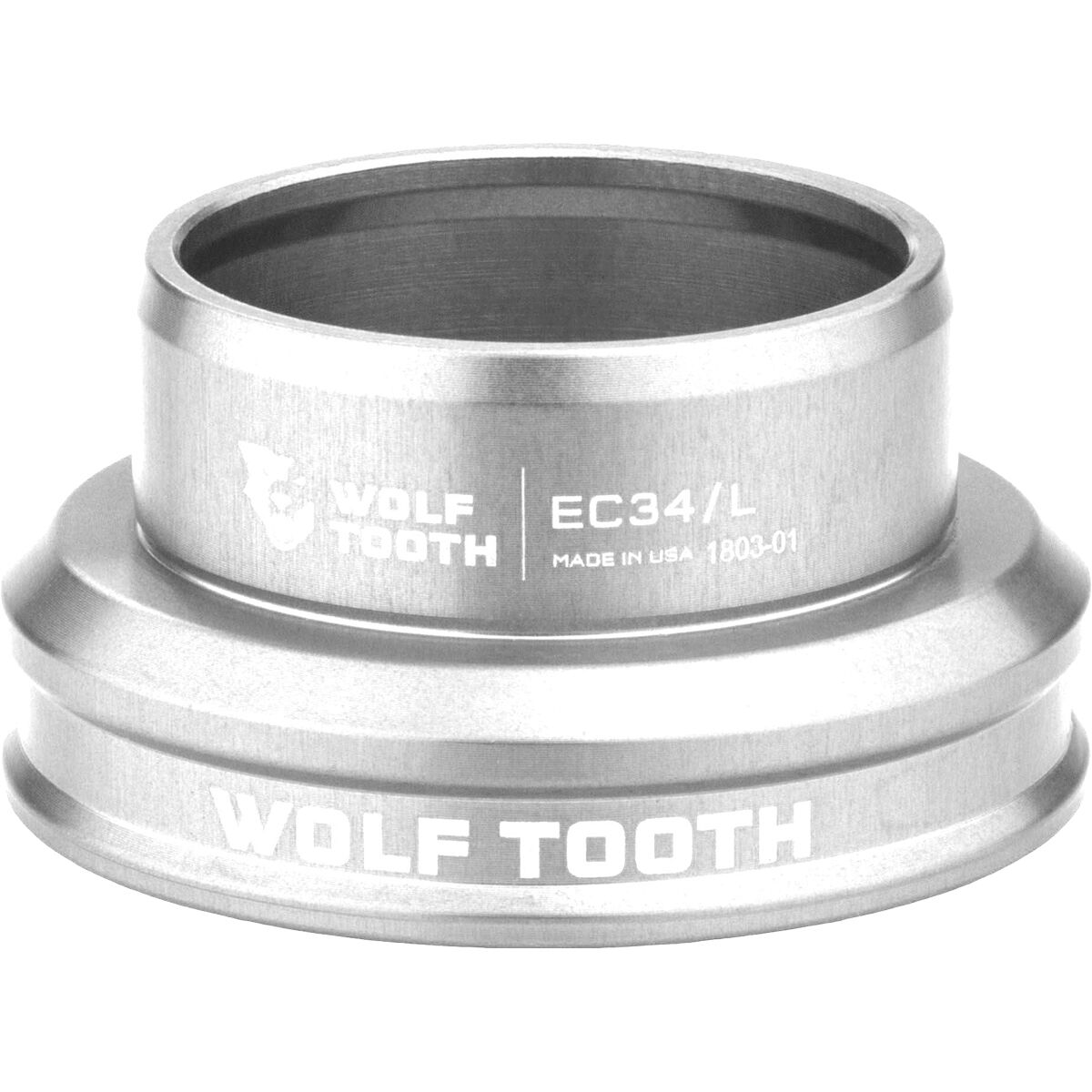 Image of Wolf Tooth Components EC34/30 Premium Lower Headset Raw Silver, EC34/30