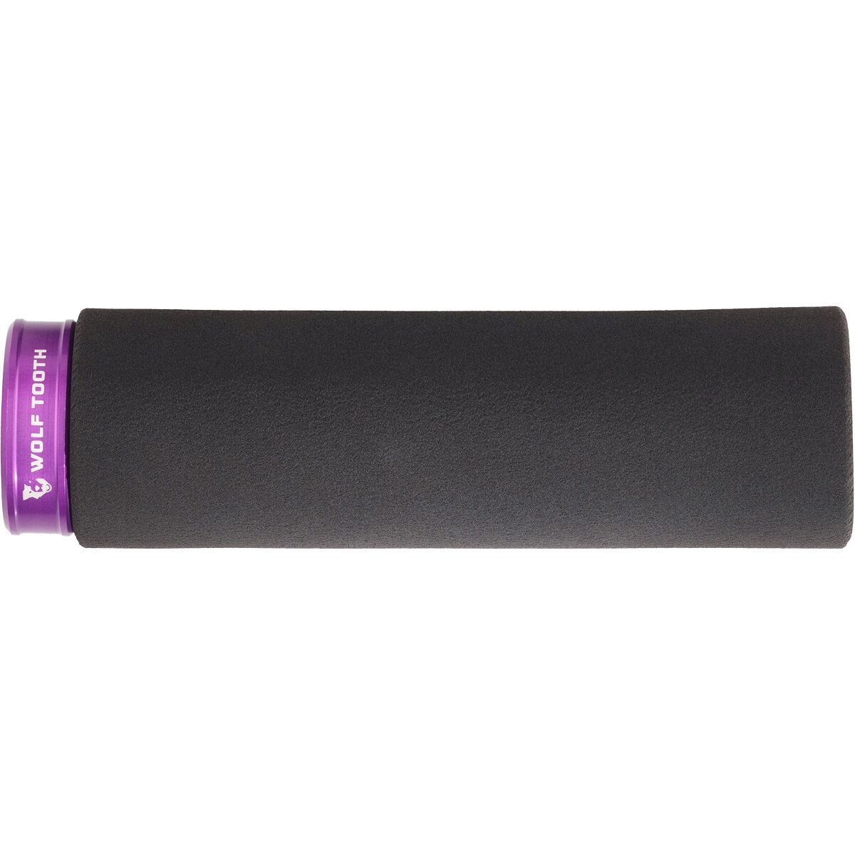 Image of Wolf Tooth Components Lock-On Fat Paw Grip Black Grip/Ultraviolet Purple Collar, One Size