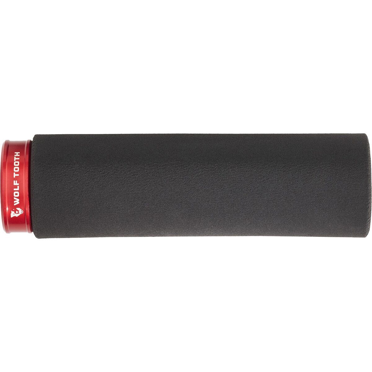 Image of Wolf Tooth Components Lock-On Fat Paw Grip Black Grip w/ Red Collar, One Size
