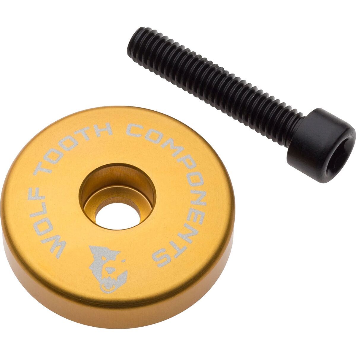 Image of Wolf Tooth Components Stem Cap w/Spacer Gold, 5mm Spacer