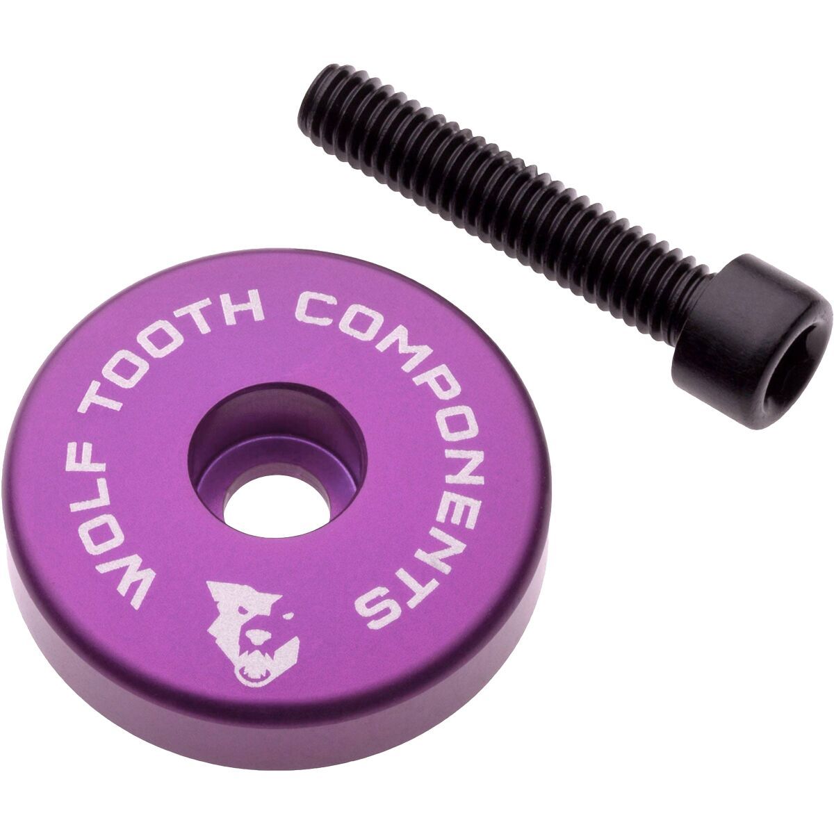 Image of Wolf Tooth Components Stem Cap w/Spacer Ultraviolet Purple, 5mm Spacer