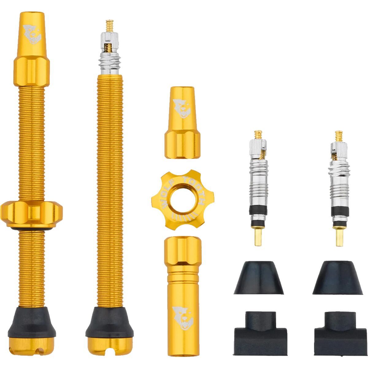 Image of Wolf Tooth Components Tubeless Valve Stems Gold, 60mm