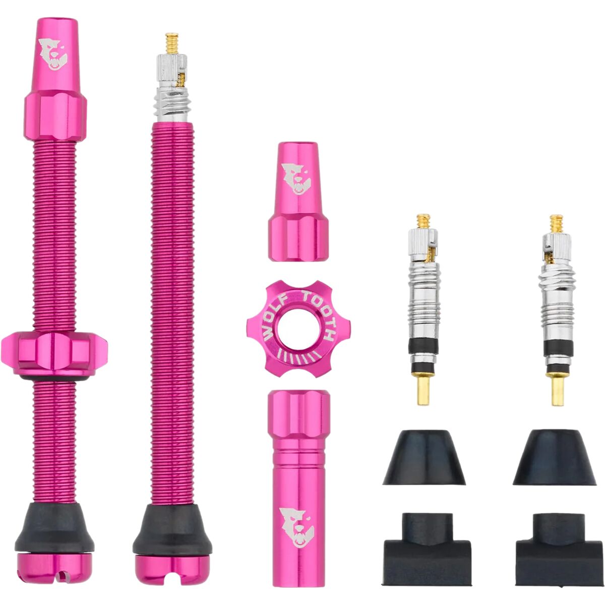 Image of Wolf Tooth Components Tubeless Valve Stems Pink, 60mm